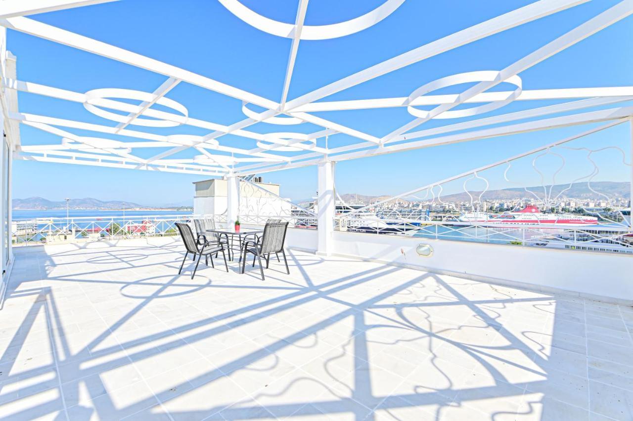 Charming Apartment With A Sea View Terrace Пирея Екстериор снимка