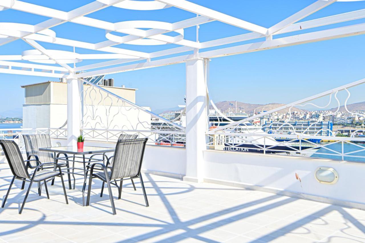 Charming Apartment With A Sea View Terrace Пирея Екстериор снимка